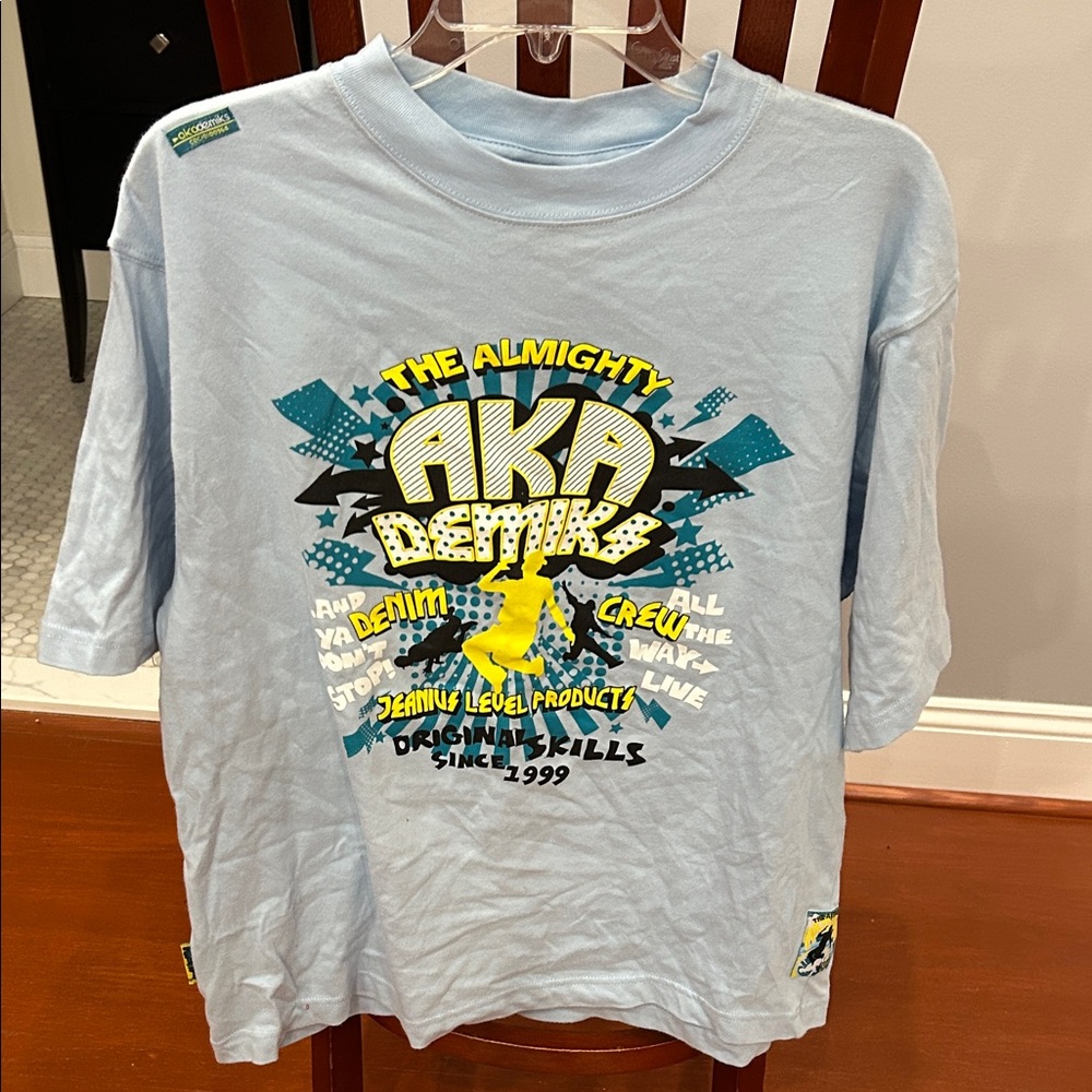 Akademiks Light Blue Graphic Tee for Kids